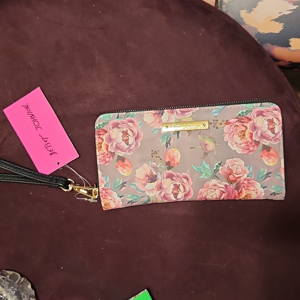 Betsy Johnson checkbook XORING grey\blush